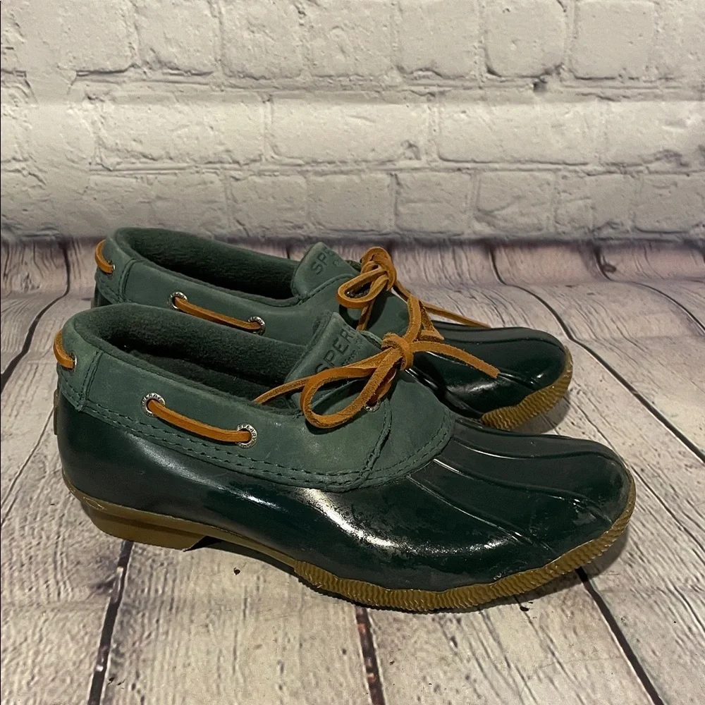 Sperry Women's Dark Green Rain Boots NWT Sz 6